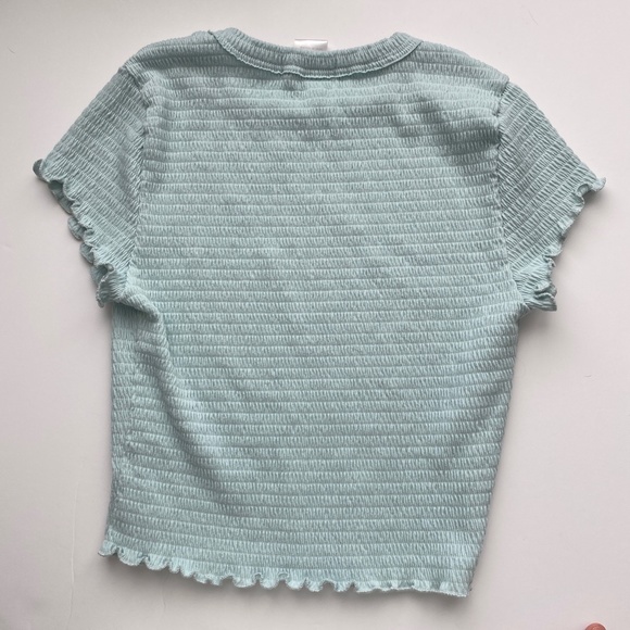 Altar'd State Short Sleeve Smocked Crop Top - Size Small - Picture 6 of 6